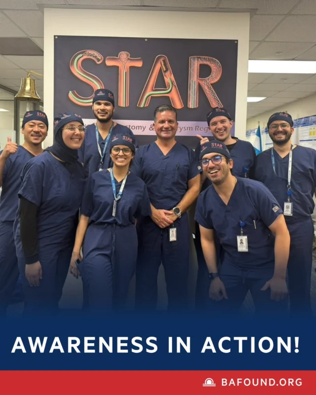 Shoutout to Dr. Spiotta and the STAR team rocking the BAF/STAR scrub caps. Now available for purchase, join us in raising awareness, https://bit.ly/BAFSTORE