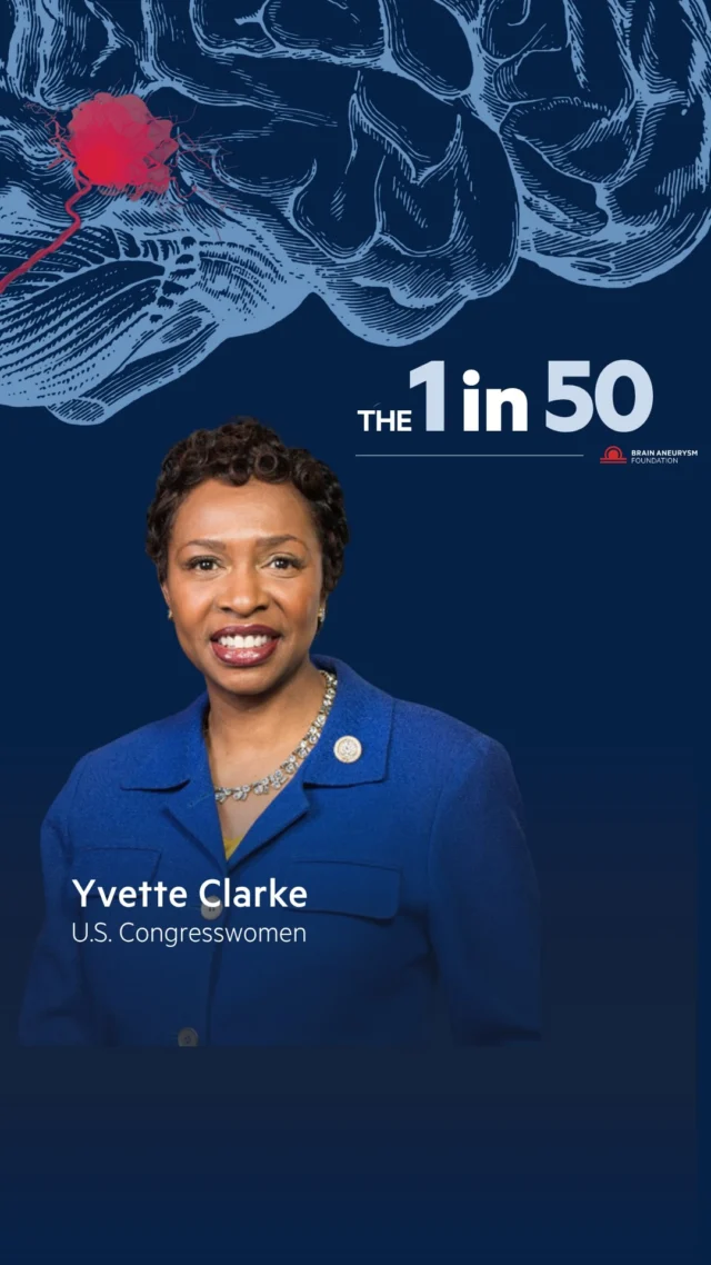 Congresswoman Yvette Clarke, co-sponsor of Ellie’s Law, joins Christine Buckley for a powerful conversation about her personal connection to brain aneurysms and the passion behind her advocacy. She shares the stories that move her, the urgent need for increased federal funding, and her vision for the future—one that includes earlier detection, equitable access to care, and a national investment in brain aneurysm research. 

Link in bio for full episode!