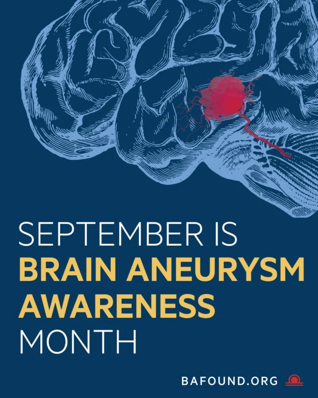 Today, September 1st, marks the start of Brain Aneurysm Awareness Month, a critical moment to take action against a silent killer that affects millions. The Brain Aneurysm Foundation is the leading foundation funding vital research, supporting survivors, and spreading life-saving awareness. This September, join us. Learn the signs. Share the stories. Together, we can stop brain aneurysms before they strike.