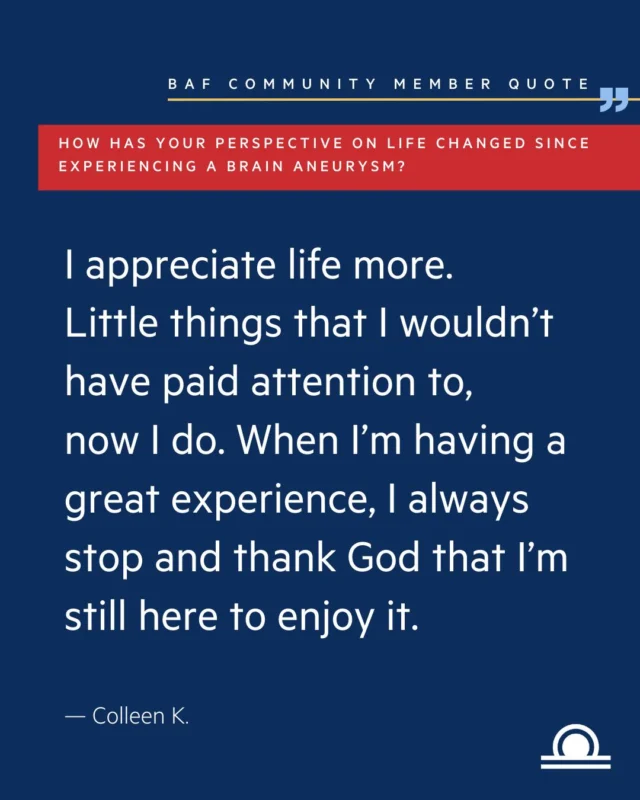 New year. Fresh perspective. Life after a brain aneurysm can change everything, especially how we cherish each moment.