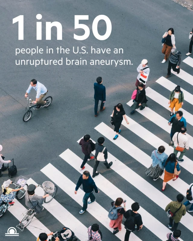 An estimated 6.8 million people in the United States are living with an unruptured brain aneurysm — that’s 1 in 50 people. Awareness matters. Early detection saves lives.