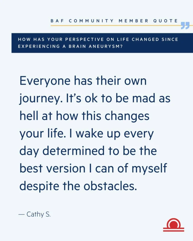 Every journey is different. It’s normal to feel anger at how a brain aneurysm changes life. Healing means showing up each day, facing the obstacles, and moving toward strength and resilience.