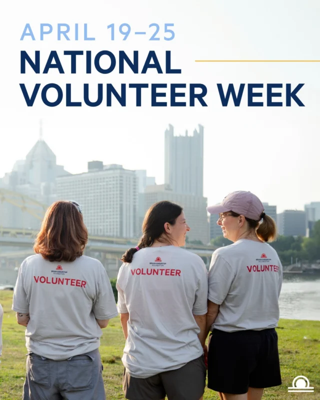 In honor of National Volunteer Week, we’re celebrating the incredible people who make our mission possible. To our volunteers—thank you for showing up, giving back, and making a lasting impact in the brain aneurysm community. We couldn’t do this without you, and we’re so grateful for all that you do. Stay tuned this week… we’ll be sharing new ways to get involved!