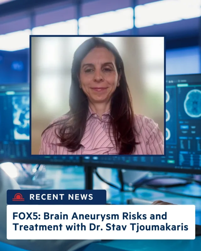 Thank you FOX 5 DC for partnering with and featuring BAF Medical Advisory Board Member, Dr. Stavropoula Tjoumakaris, to educate the public about brain aneurysm risks and treatment. Awareness saves lives — thank you for amplifying this message. Watch here, https://www.fox5dc.com/video/fmc-t3ruvugt1iouob7h