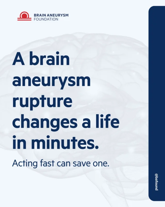 A ruptured brain aneurysm is one of the most time-sensitive emergencies in medicine. Recognizing the signs and acting immediately can mean the difference between full recovery and permanent injury — or survival itself. Learn the warning signs now at https://www.bafound.org/understanding-brain-aneurysms/warning-signs-symptoms/