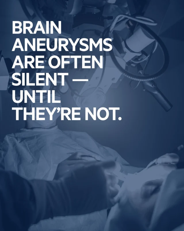 Most brain aneurysms are silent. They often cause no symptoms until rupture. Awareness and proactive screening for high-risk individuals can save lives. Learn more: https://www.bafound.org/understanding-brain-aneurysms/