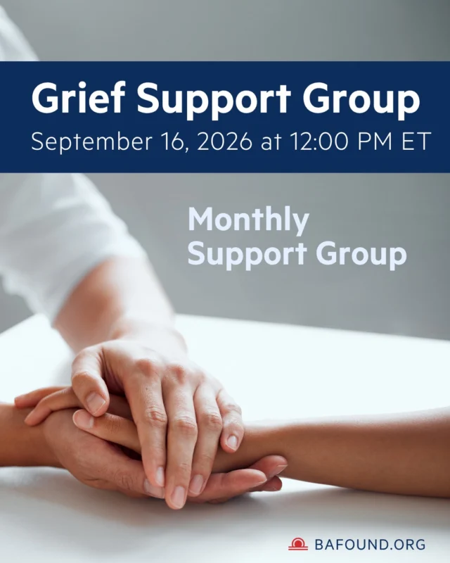 Support can make all the difference. Join our Grief Support Group on September 16th from 12:00–1:00 PM ET. Led by licensed counselors from Maria Droste Counseling Services, this safe space welcomes anyone navigating grief and loss. Click here to register, https://www.bafound.org/events/grief-support-group-2/2026-09-16/