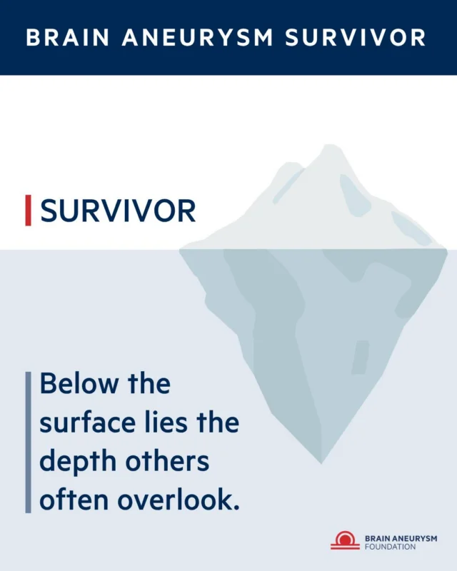 “You look great!” is something many brain aneurysm survivors hear often.

And while it’s meant kindly, it can also feel isolating when so much of recovery is invisible. Cognitive changes, exhaustion, emotional shifts, and the quiet work of rebuilding a life all happen out of view.

To every survivor carrying more than people can see: we see you, and you are not alone.

Survivors, what’s one thing you wish others understood about your recovery? Share in the comments.