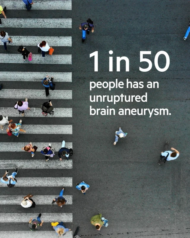 1 in 50 people is living with an unruptured brain aneurysm right now — most without any knowledge of it. That is someone in your family, your workplace, your community. Awareness and screening save lives. Learn more at https://www.bafound.org/understanding-brain-aneurysms/causes-risk-factors/